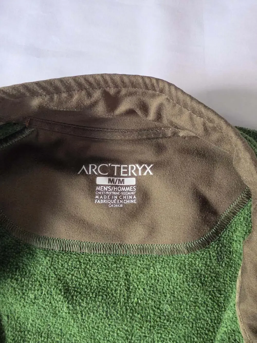 Arc'teryx Quarter Zip Fleece Pullover Green Men's Size M